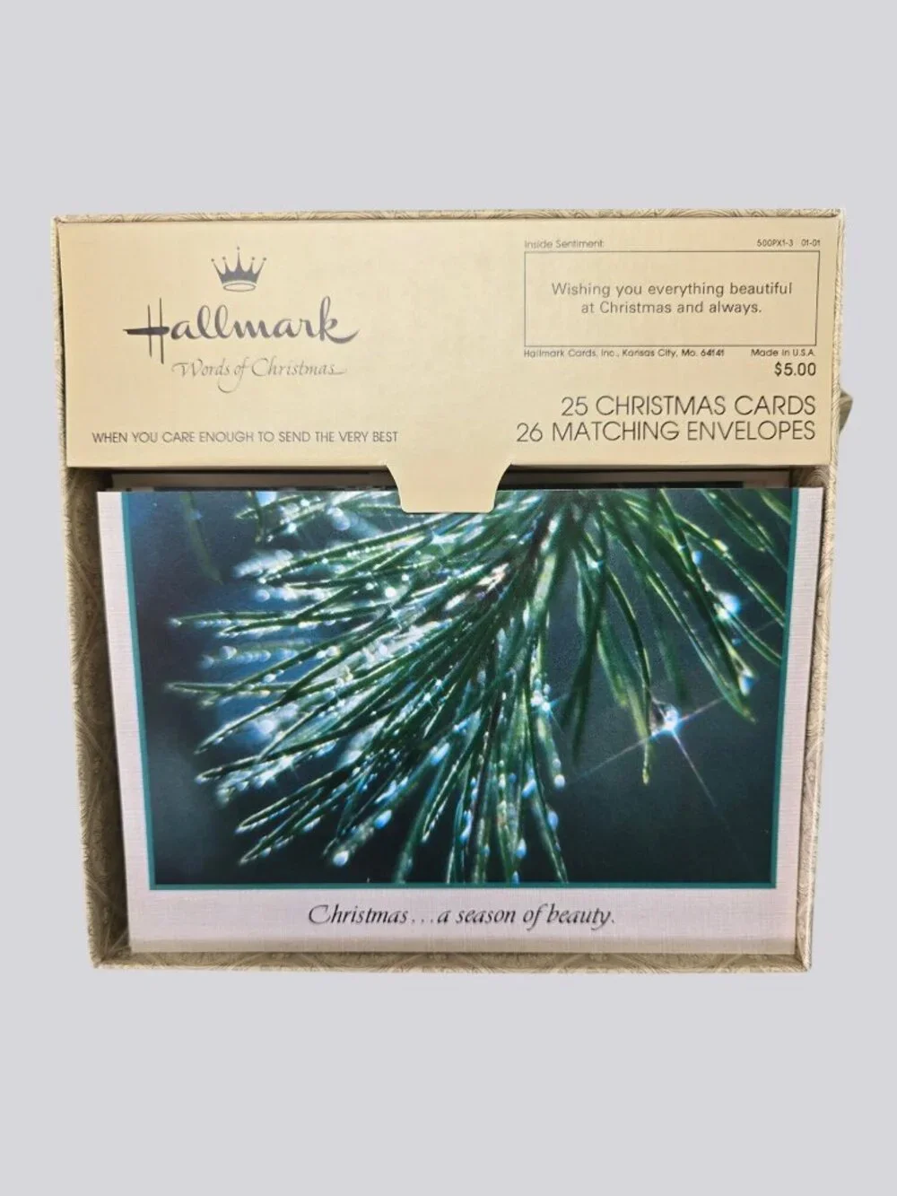 Hallmark Words Of Christmas 25 Cards & 26 Matching Envelopes 